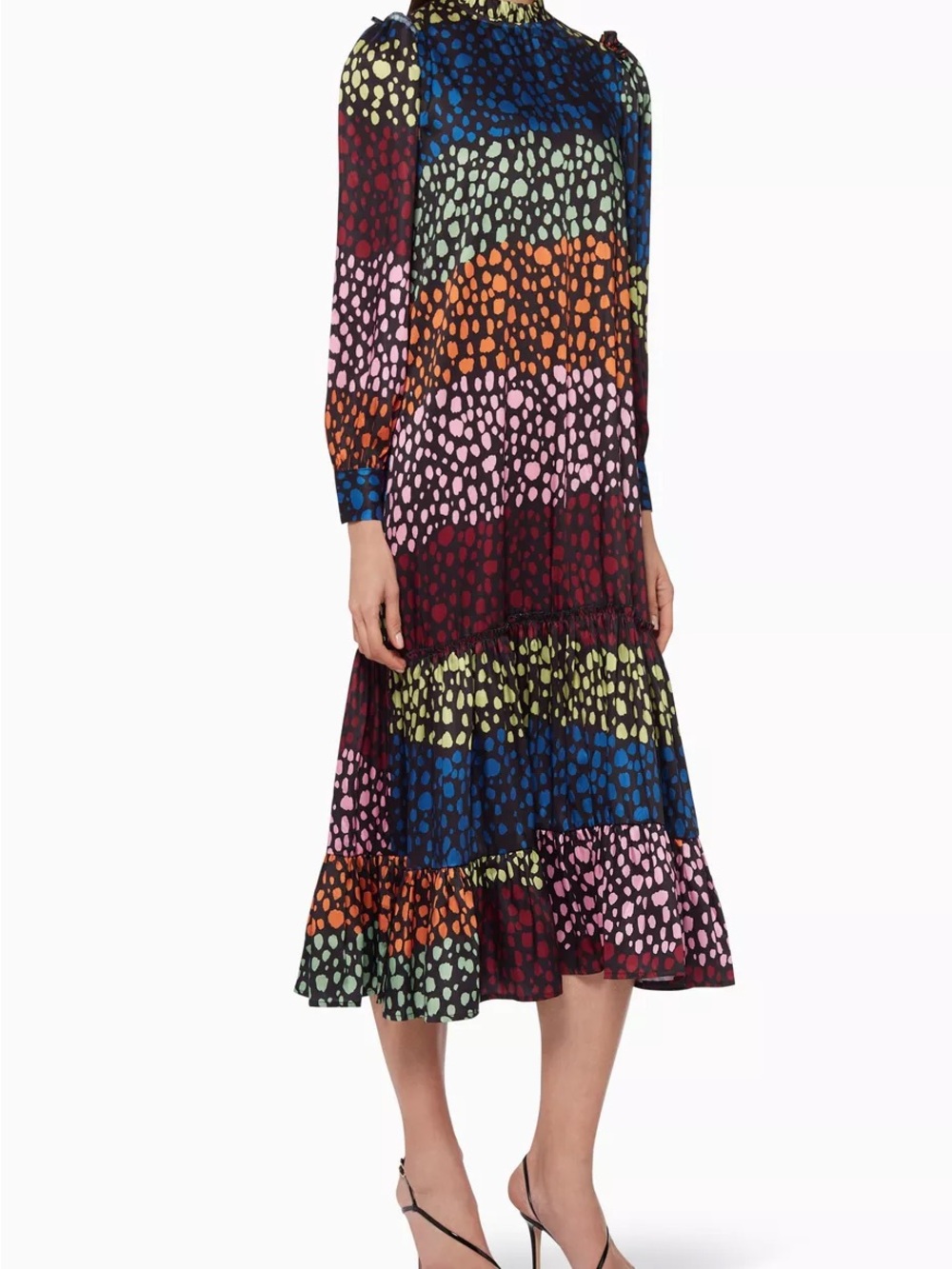 Never Fully Dressed Multi-Color Spot Print Midi Dress